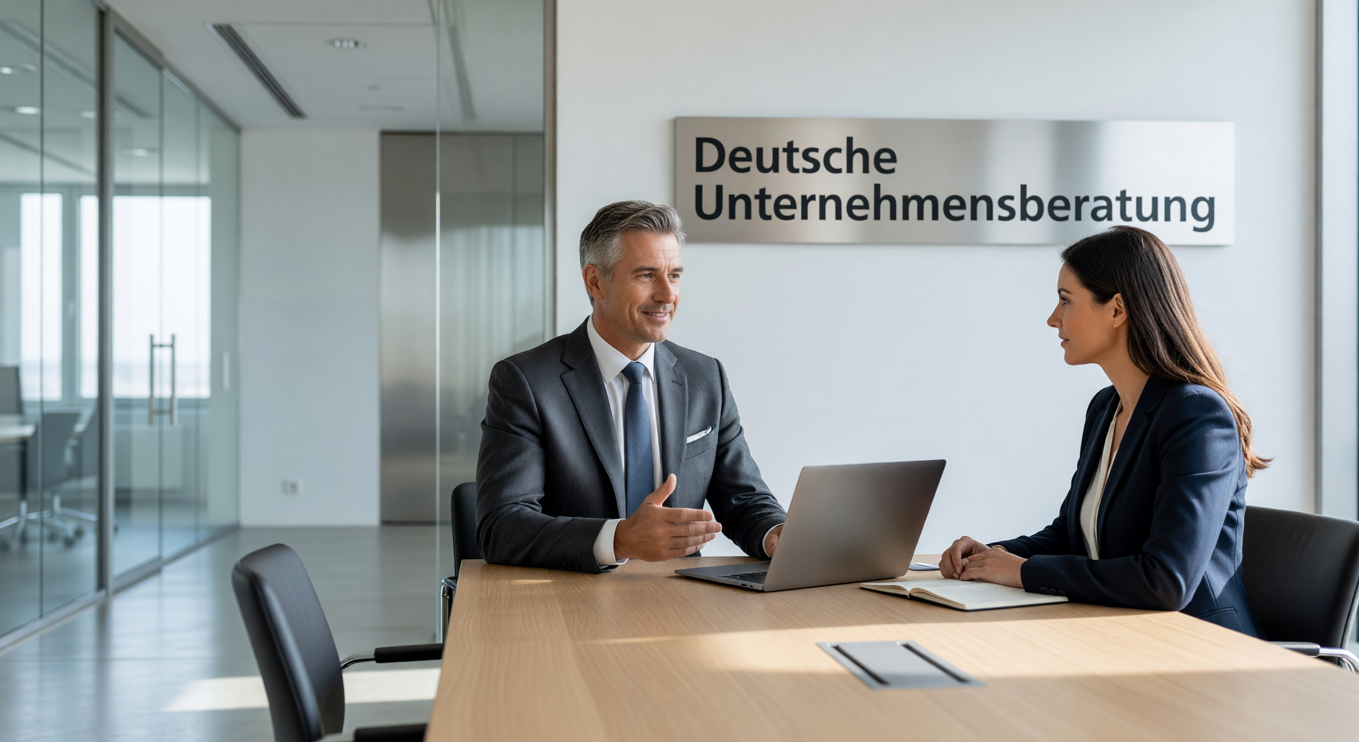 Coaching-Gespräch in modernem Berliner Büro